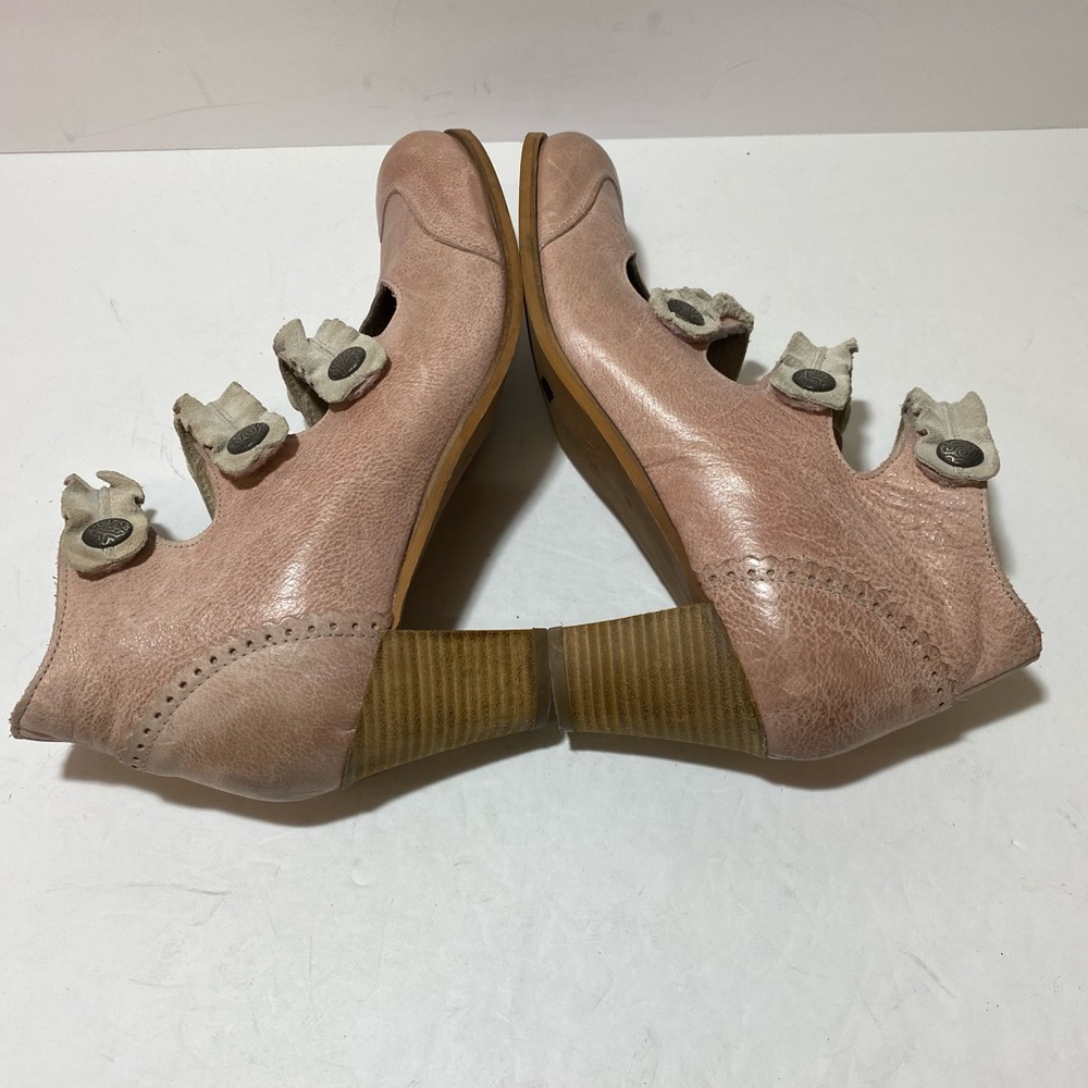 DKODE Vivi Cutout Ankle Boots Pink Leather heel Shoes Size 40 - Picture 6 of 16
